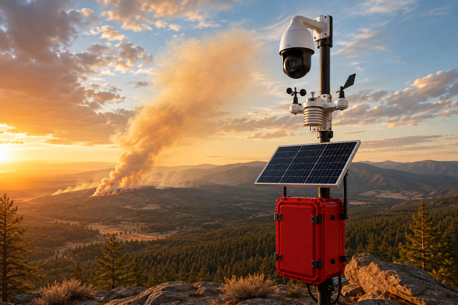 RedBox 911 PTZ wildfire monitoring station